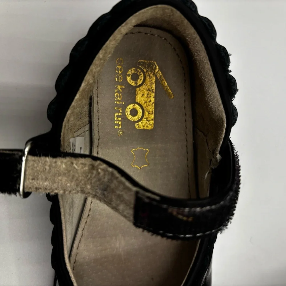 See Kai Run Girls Shoes Mary Jane Toddler Patent Hook Loop Strap‎ Black Size 10